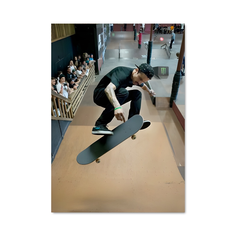 Poster Trickster en Mouvement – affiche Skateboard